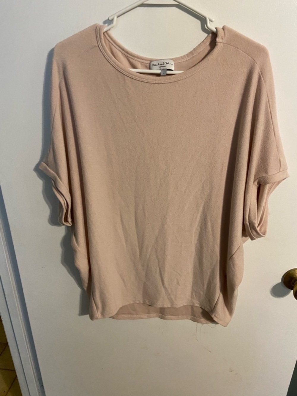 Michael Stars Relaxed Short Sleeve Top in Blush
